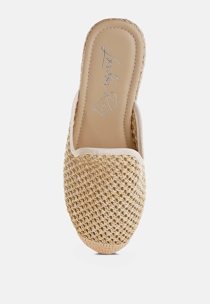nongai raffia espadrilles mules by ruw#color_beige