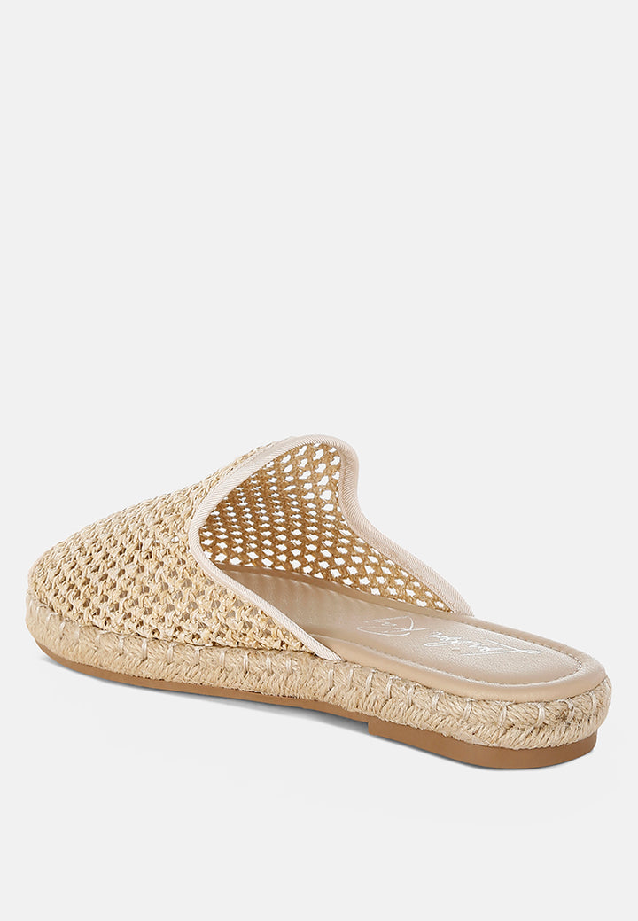 nongai raffia espadrilles mules by ruw#color_beige