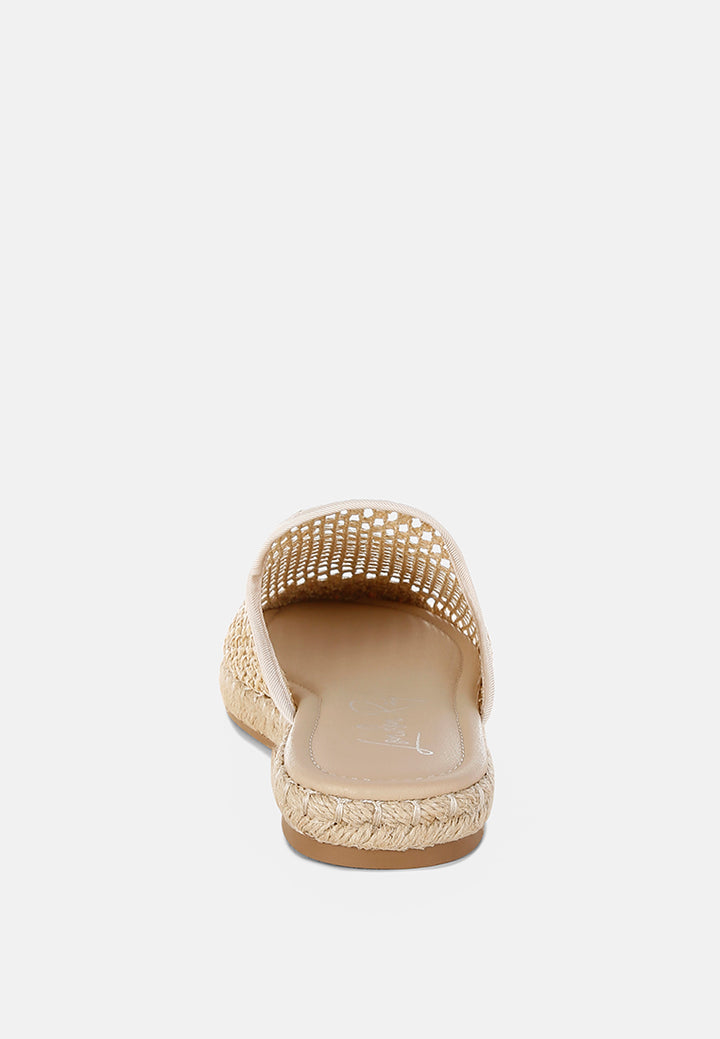nongai raffia espadrilles mules by ruw#color_beige