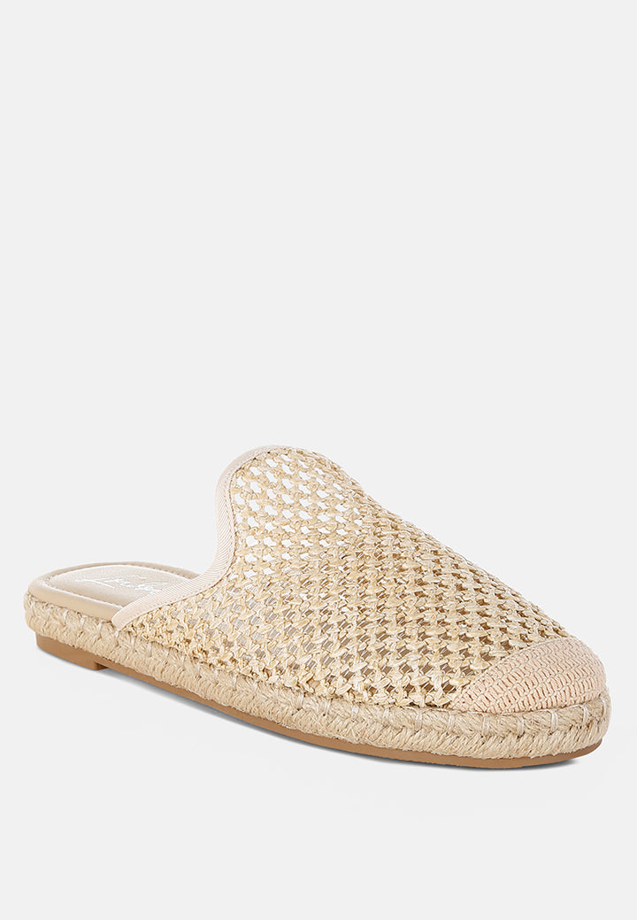 nongai raffia espadrilles mules by ruw#color_beige