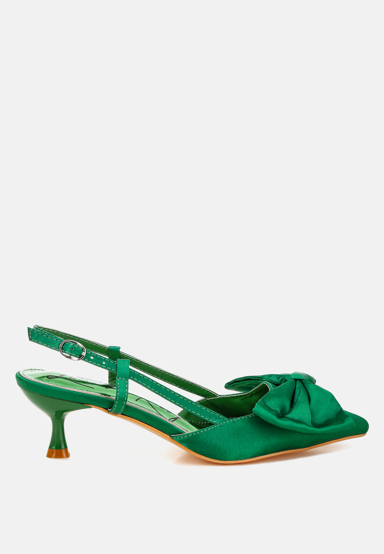 satin bow slingback sandals by rag#color_green