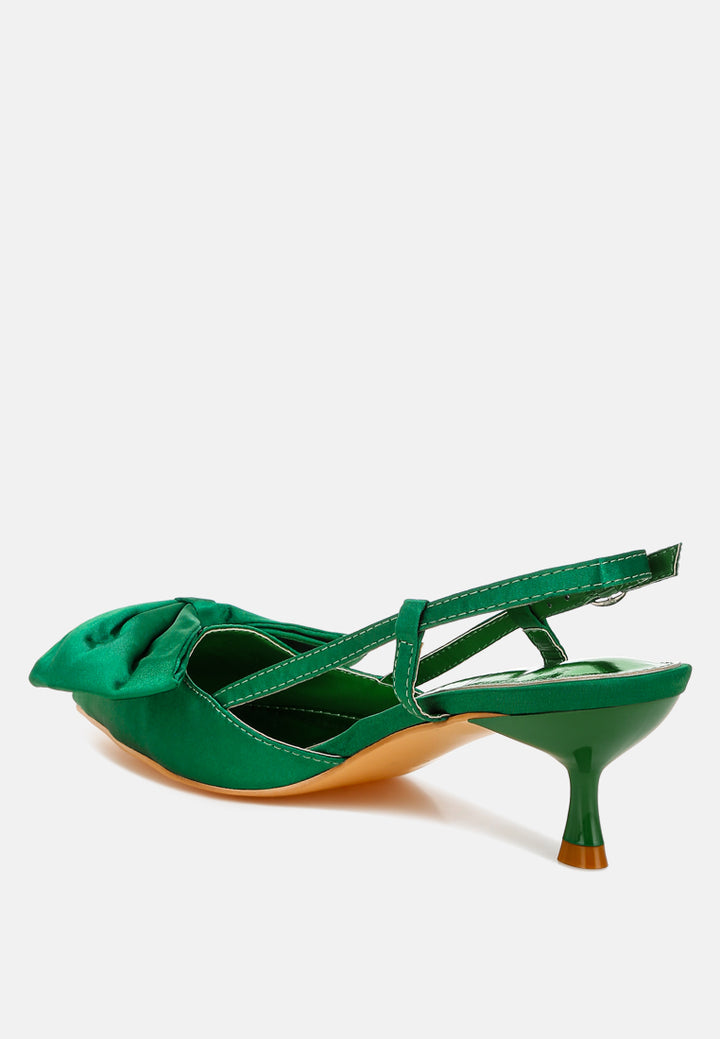 satin bow slingback sandals by ruw#color_green