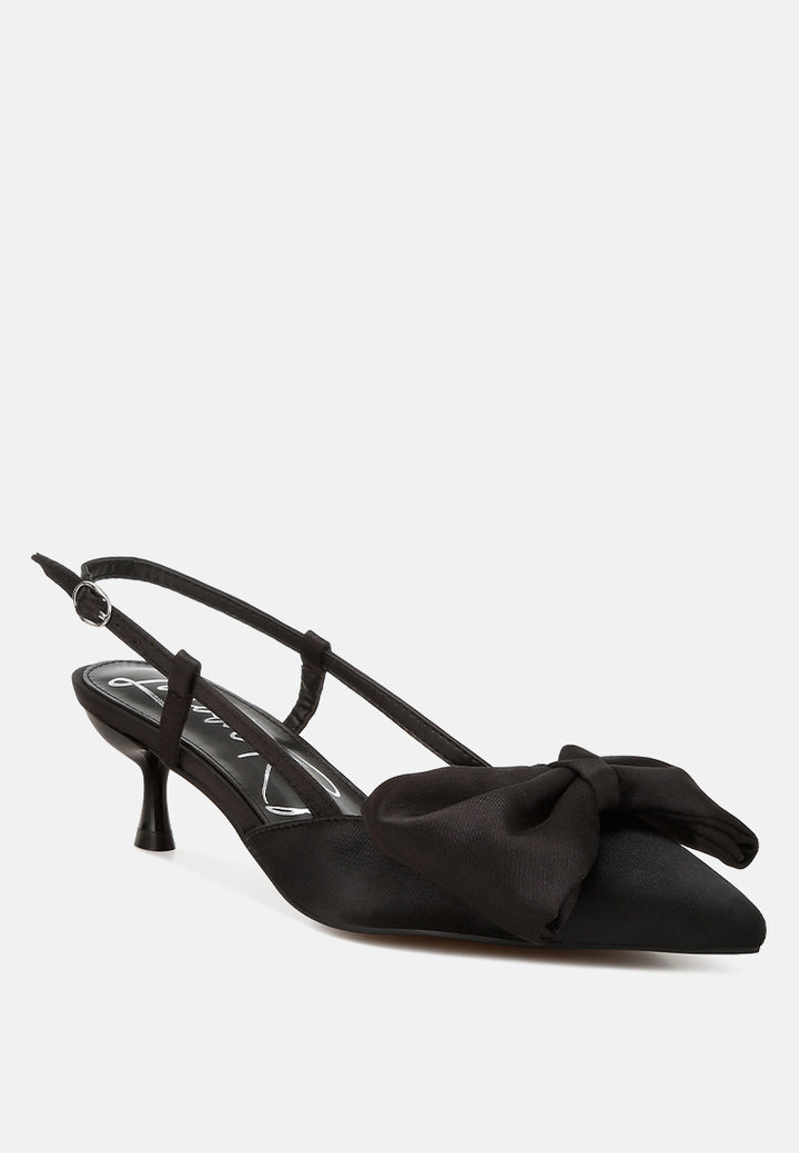 satin bow slingback sandals by ruw#color_black