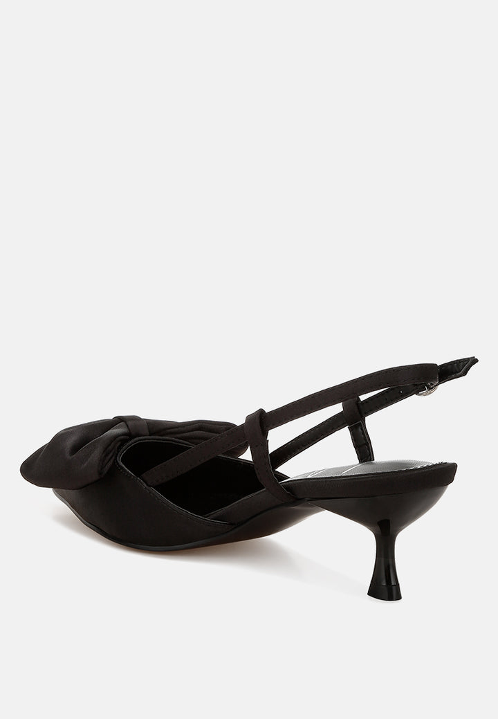 satin bow slingback sandals by ruw#color_black