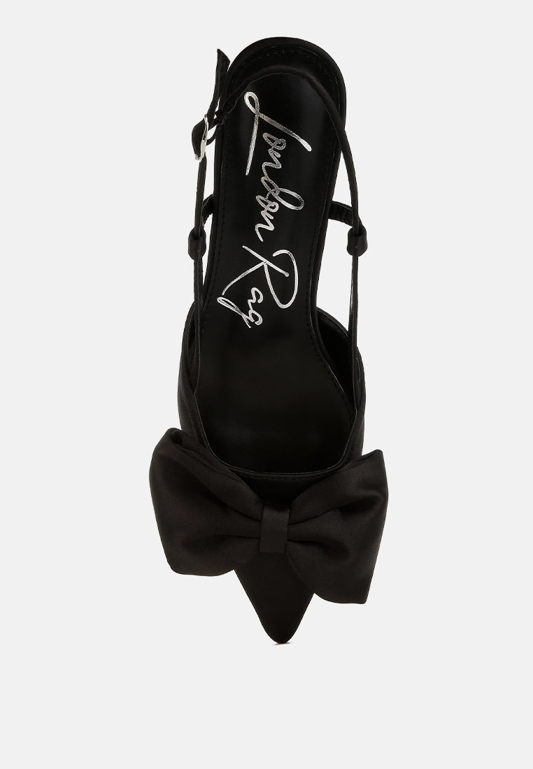 satin bow slingback sandals by ruw#color_black