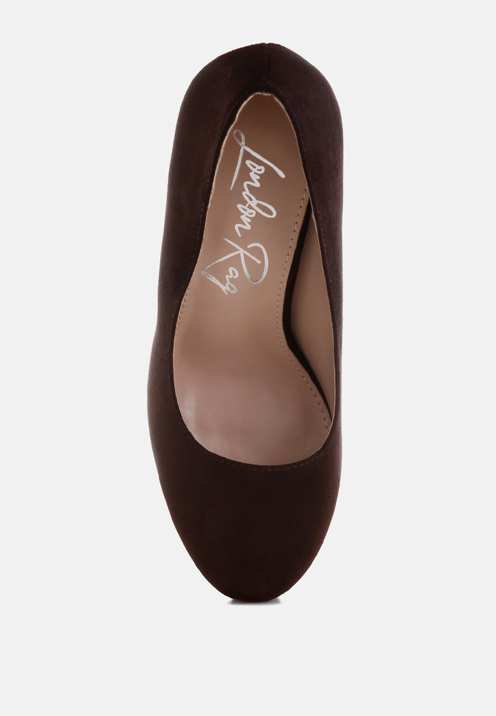 olanta block heel pumps#color_brown