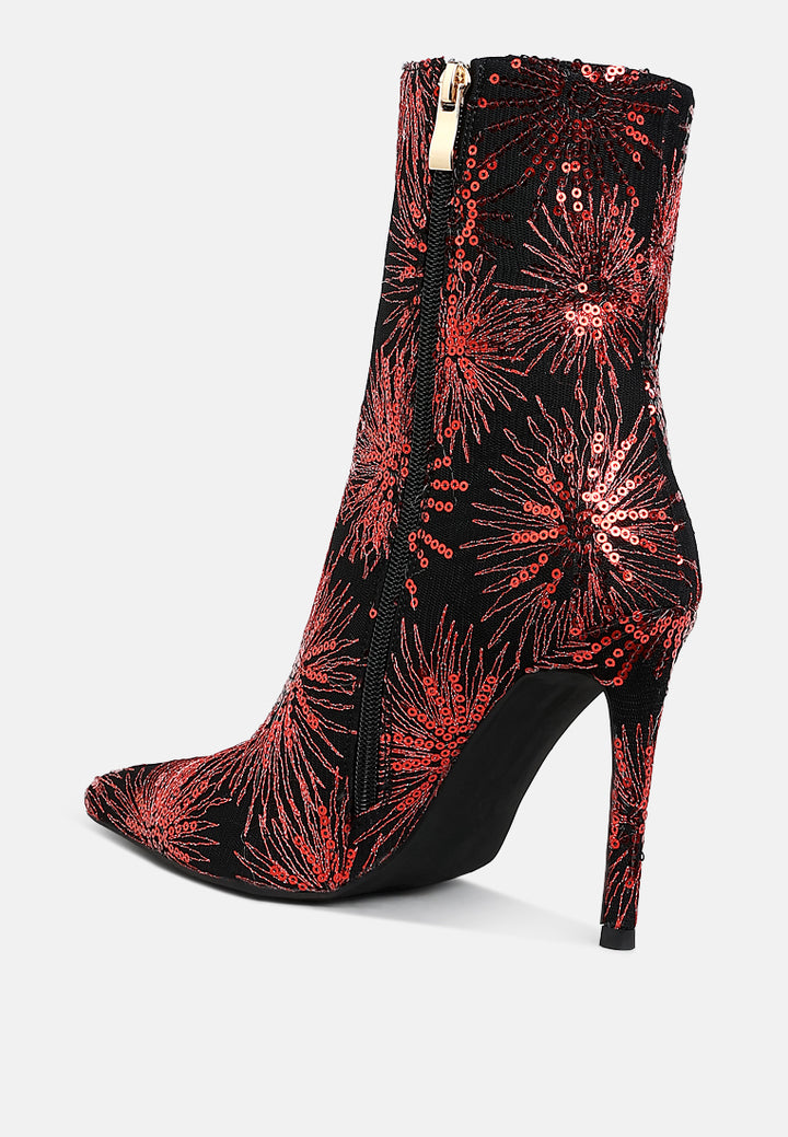 oleander sequin embellished stiletto boots#color_red