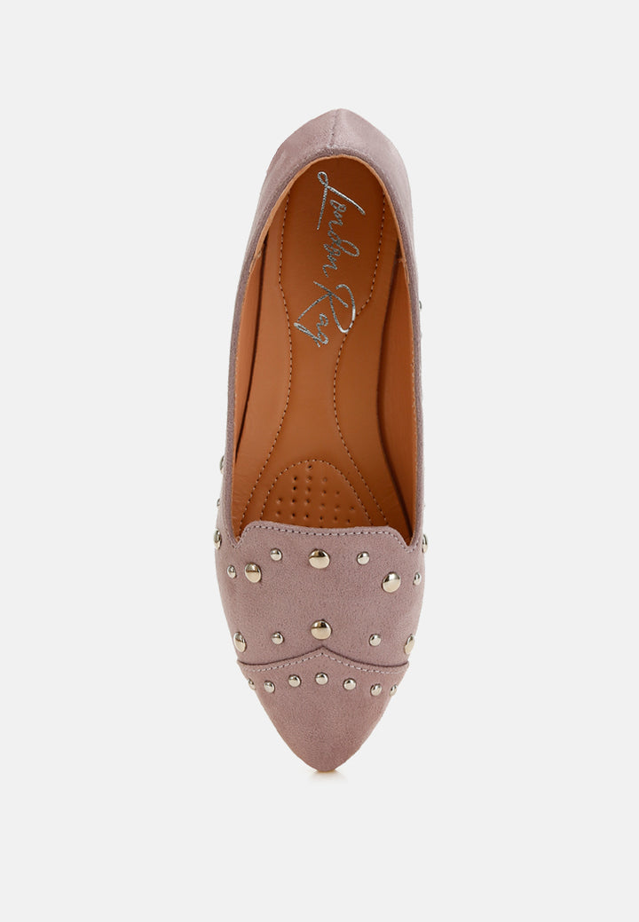 stud embellished ballet flats by ruw#color_lilac