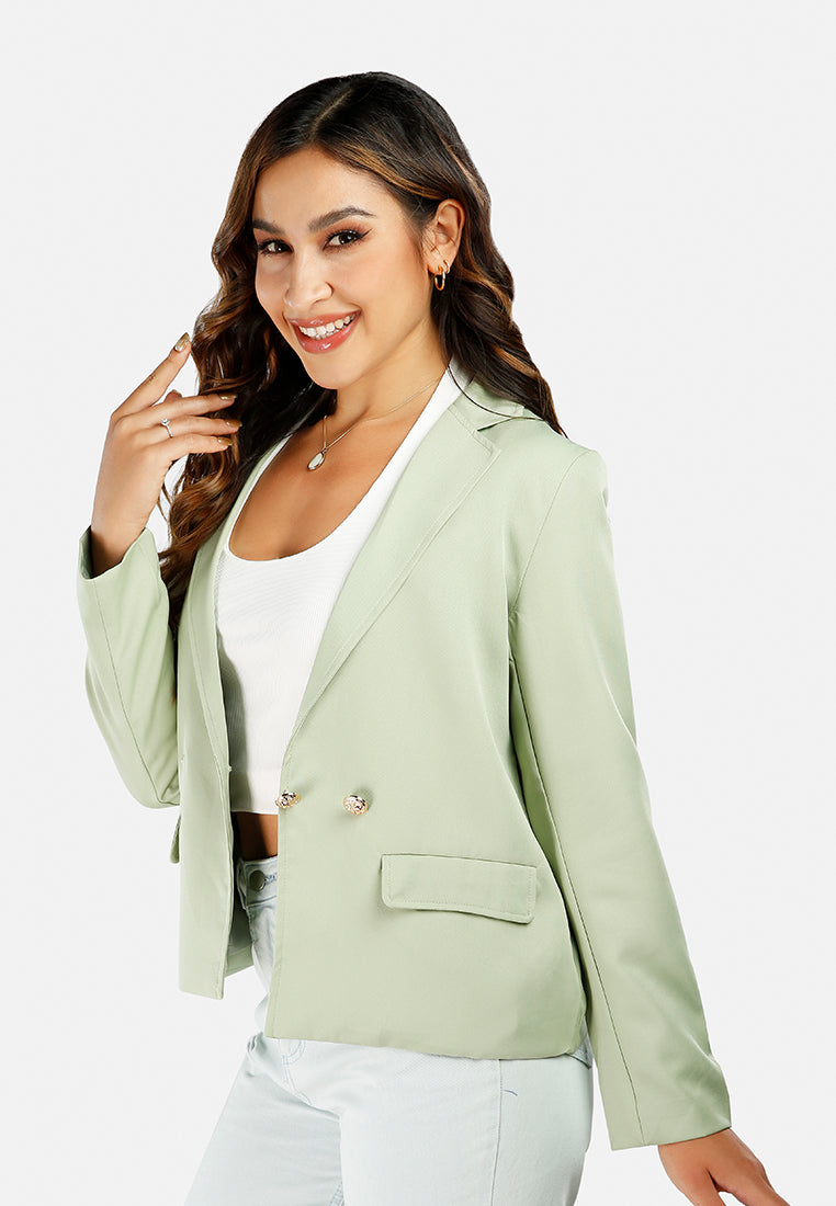 Casual Blazer Jacket#color_mint-green