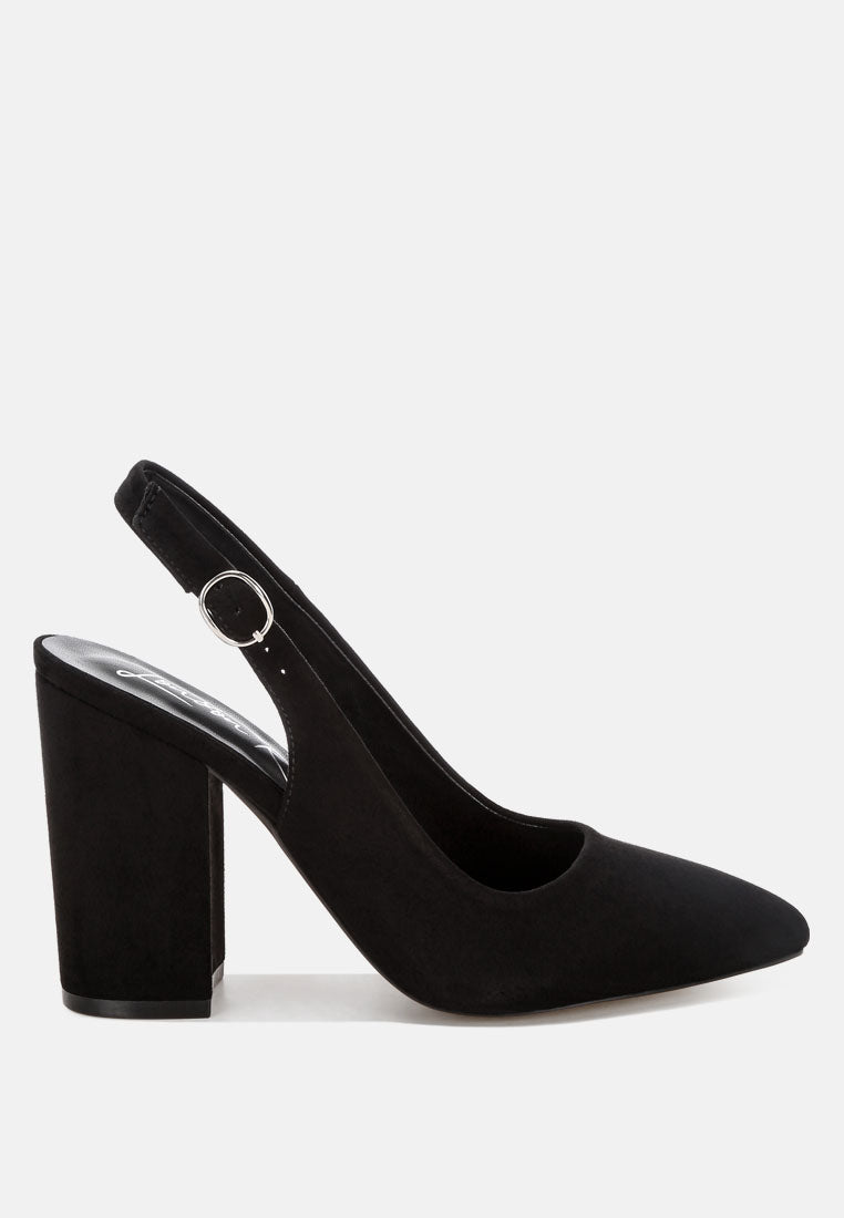 omaga pin buckle slingback heels#color_black-suede