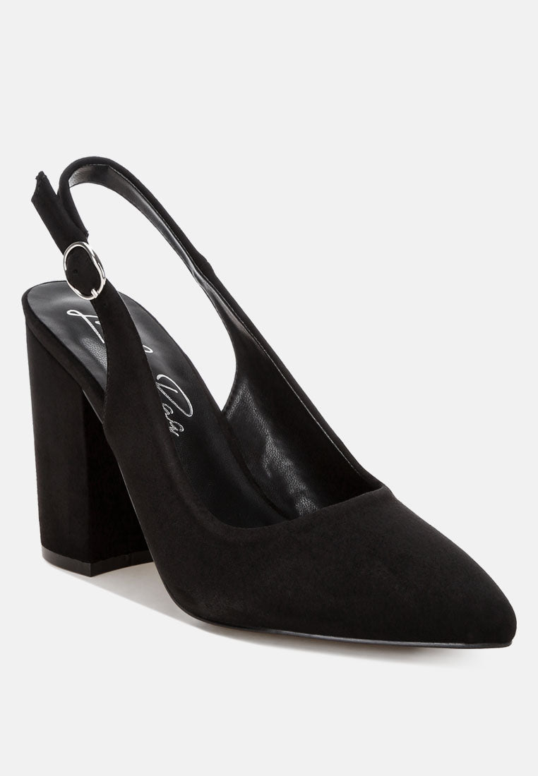 omaga pin buckle slingback heels#color_black-suede