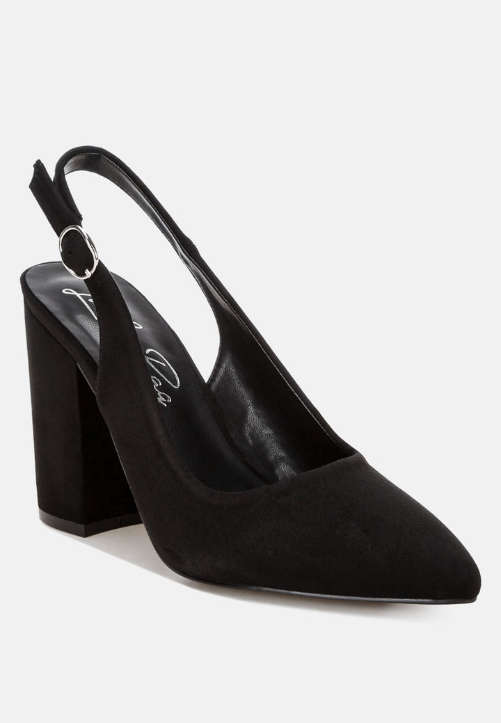 omaga pin buckle slingback heels#color_black-suede