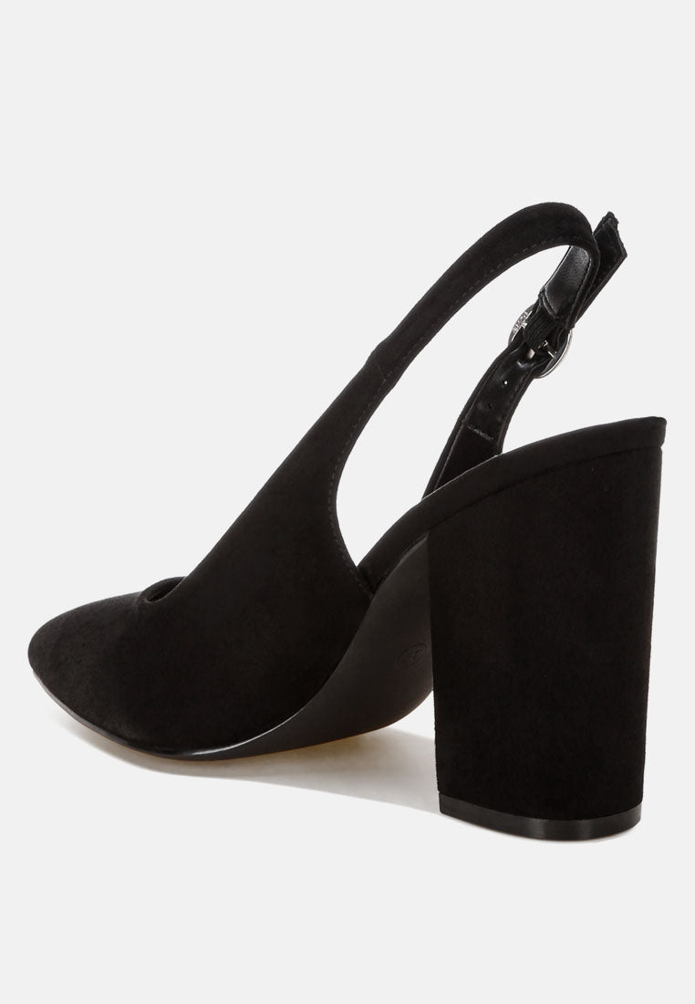 omaga pin buckle slingback heels#color_black-suede