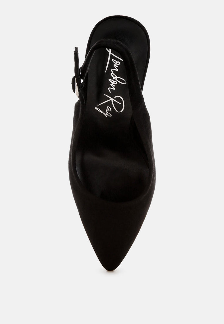 omaga pin buckle slingback heels#color_black-suede