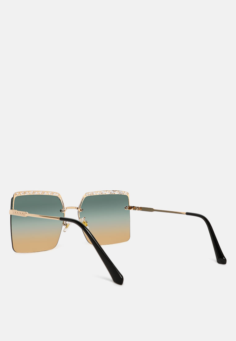 ombre tinted funky sunglasses#color_green-gold