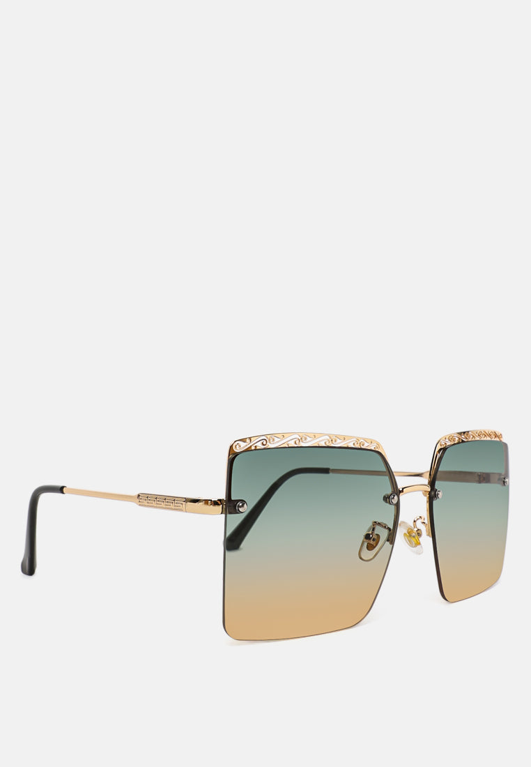 ombre tinted funky sunglasses#color_green-gold