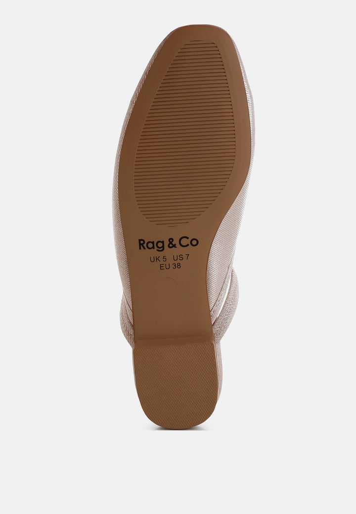 opalia glitter ballet mules#color_champagne gold