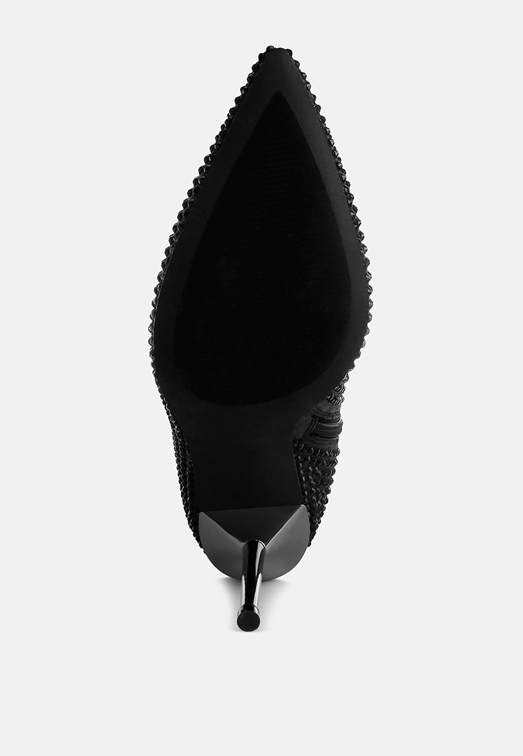 orymple shiny rhinestone studded calf boots by ruw#color_black