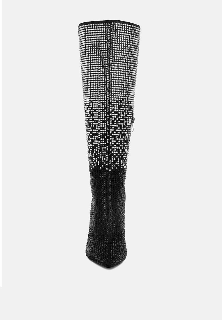 orymple shiny rhinestone studded calf boots by ruw#color_black