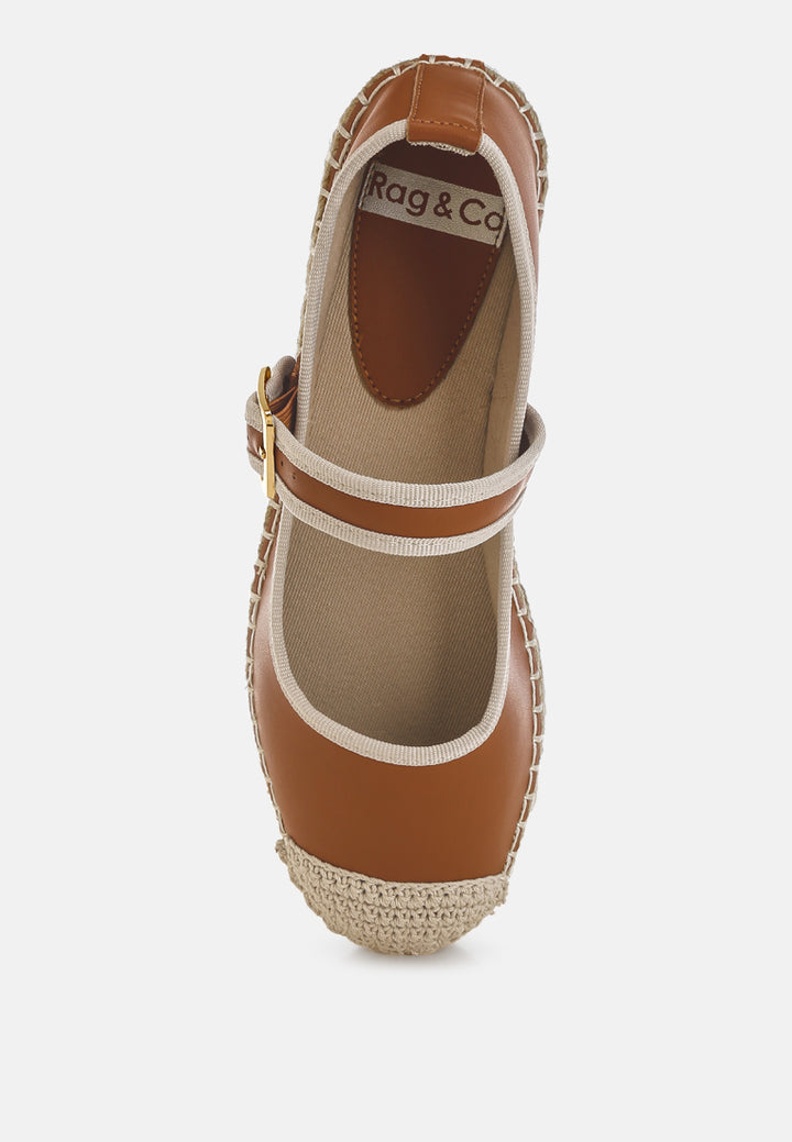 alpargatas mary jane de cuero genuino ostac#color_tan