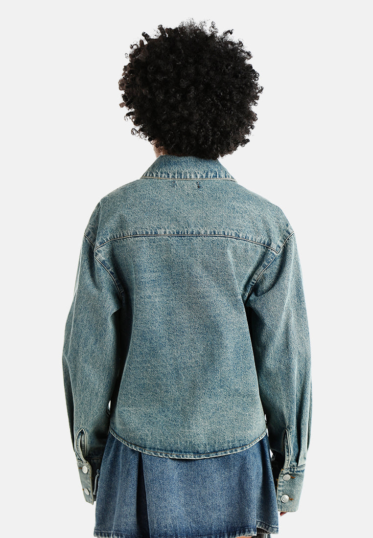 oversized button up denim shacket#color_vintage