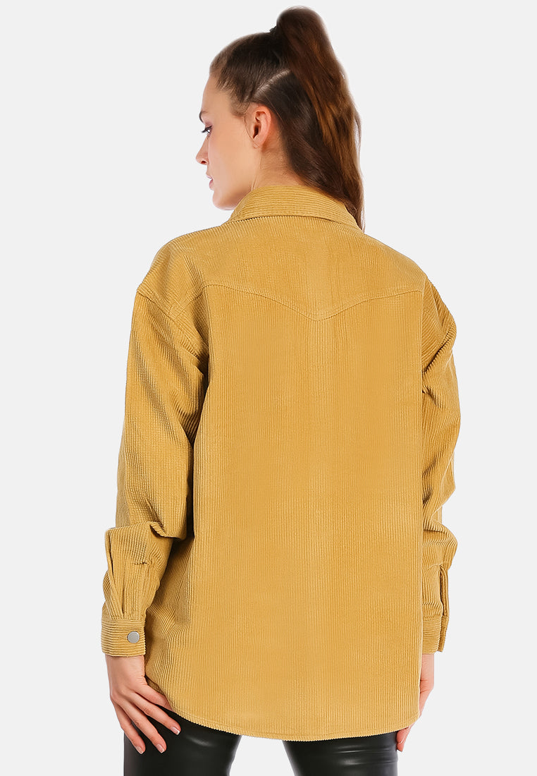 oversized casual corduroy shirt#color_stone