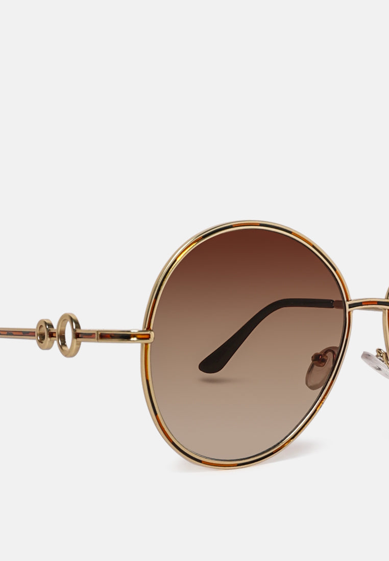 oversized full rim oval sunglasses#color_brown