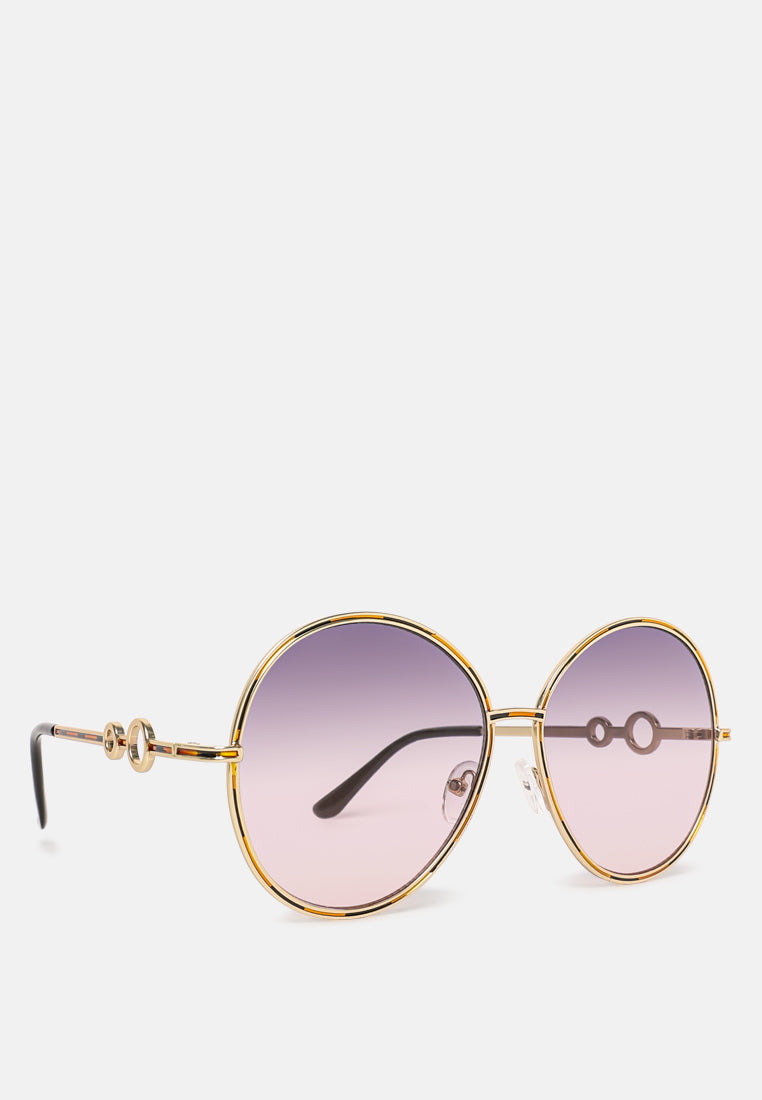 oversized full rim oval sunglasses#color_purple
