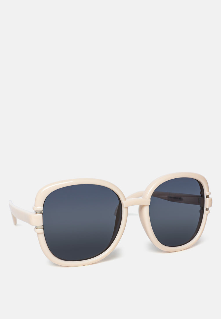 non-classic oversized oval sunglasses#color_beige