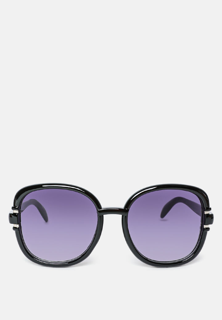 non-classic oversized oval sunglasses#color_black