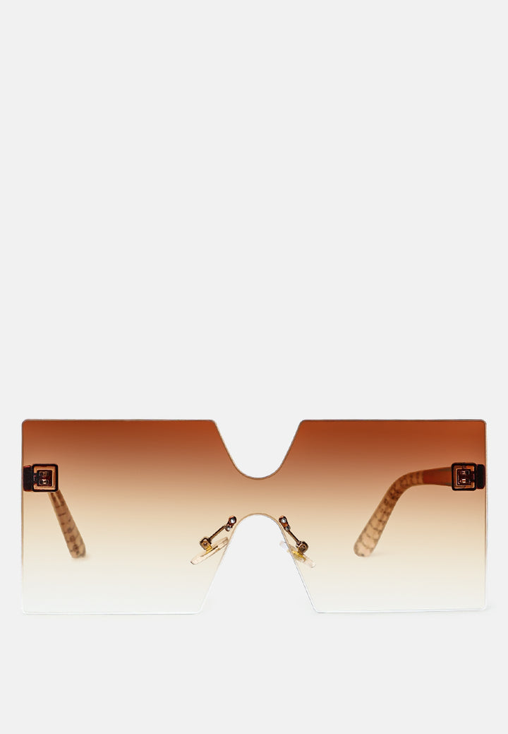 oversized ombre tinted sunglasses#color_brown