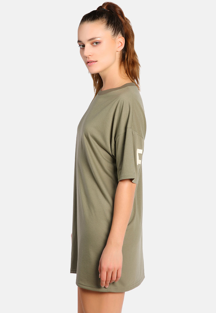 over sized varsity graphic tee top#color_dark-green
