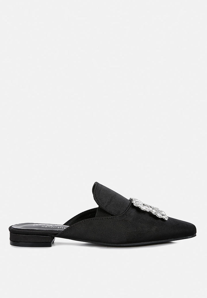 Mules sin cordones con broche de strass Perrine