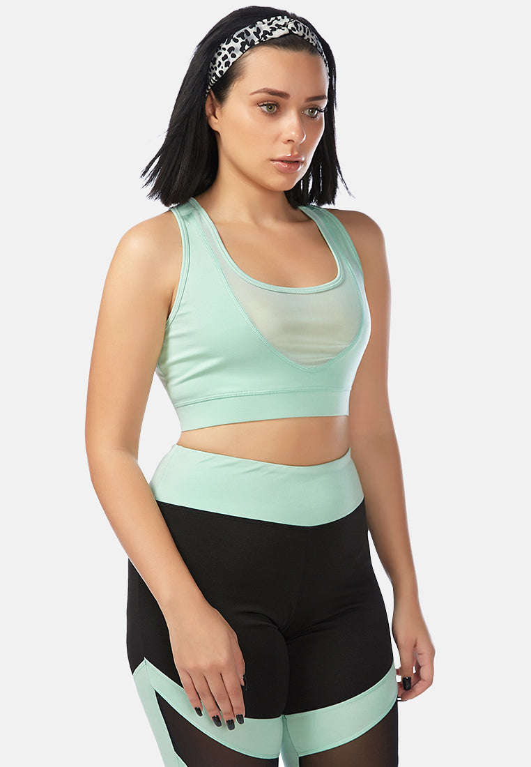 white mesh active bra#color_mint-green