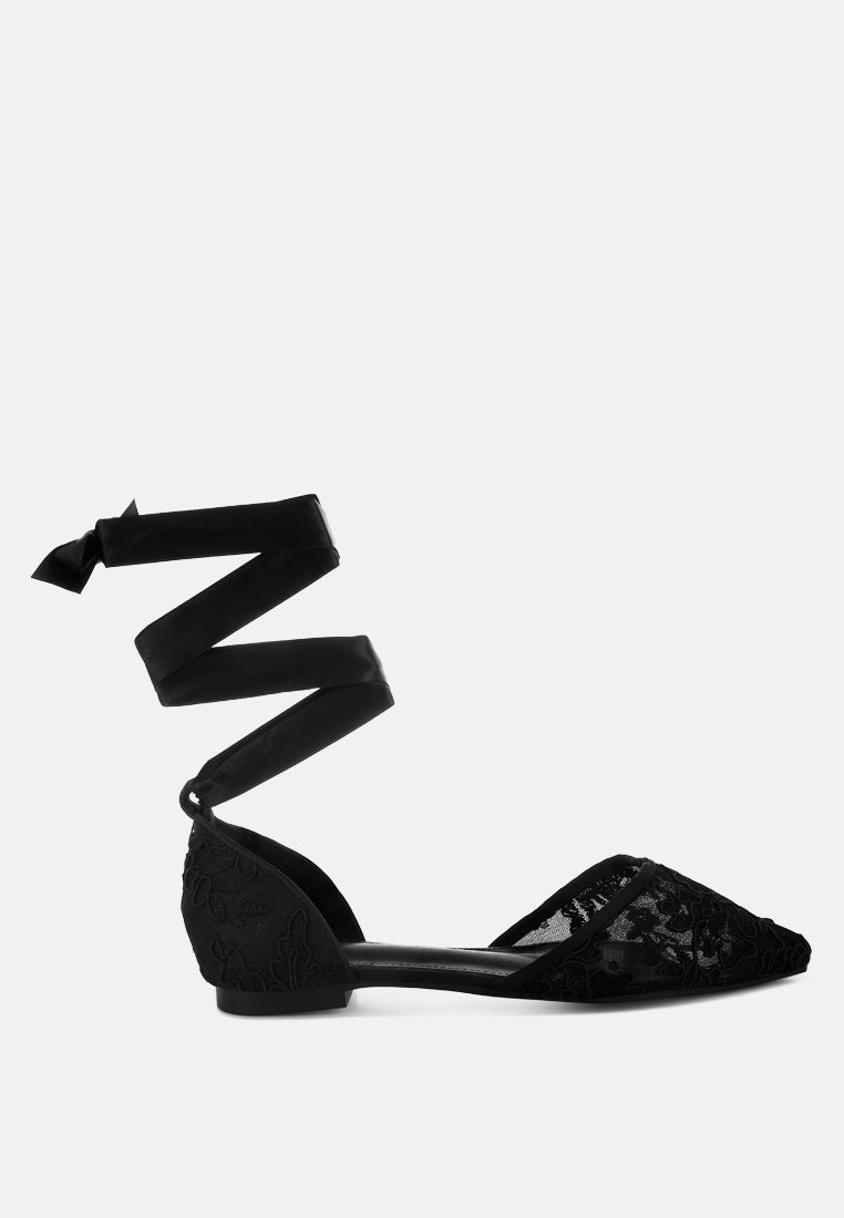 pearl & rhinestone strap flat sandals by mode#color_black