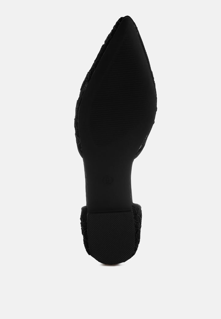 pearl & rhinestone strap flat sandals by mode#color_black