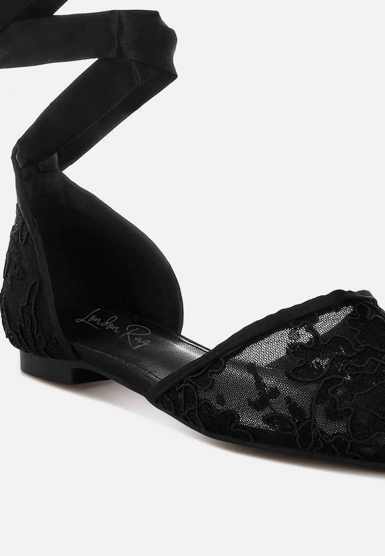 pearl & rhinestone strap flat sandals by mode#color_black