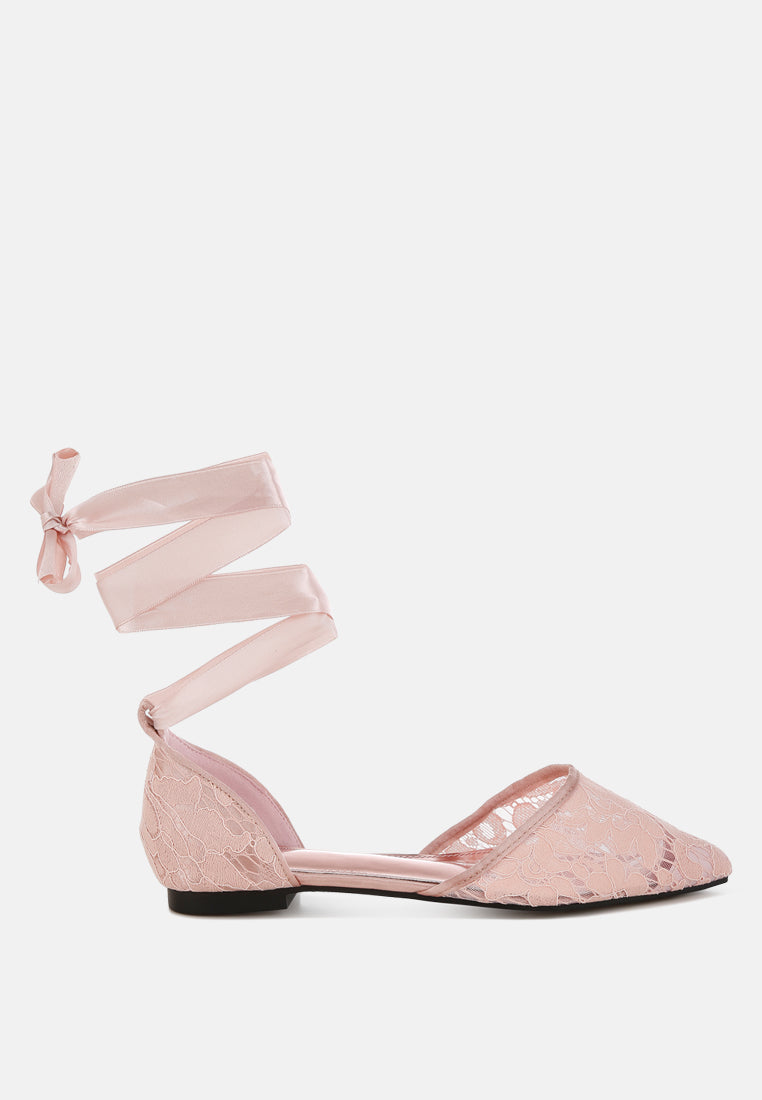 pearl & rhinestone strap flat sandals by mode#color_blush