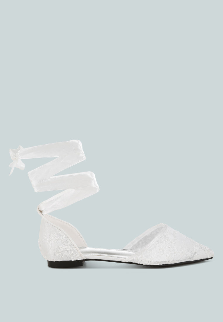 pearl & rhinestone strap flat sandals by mode#color_white