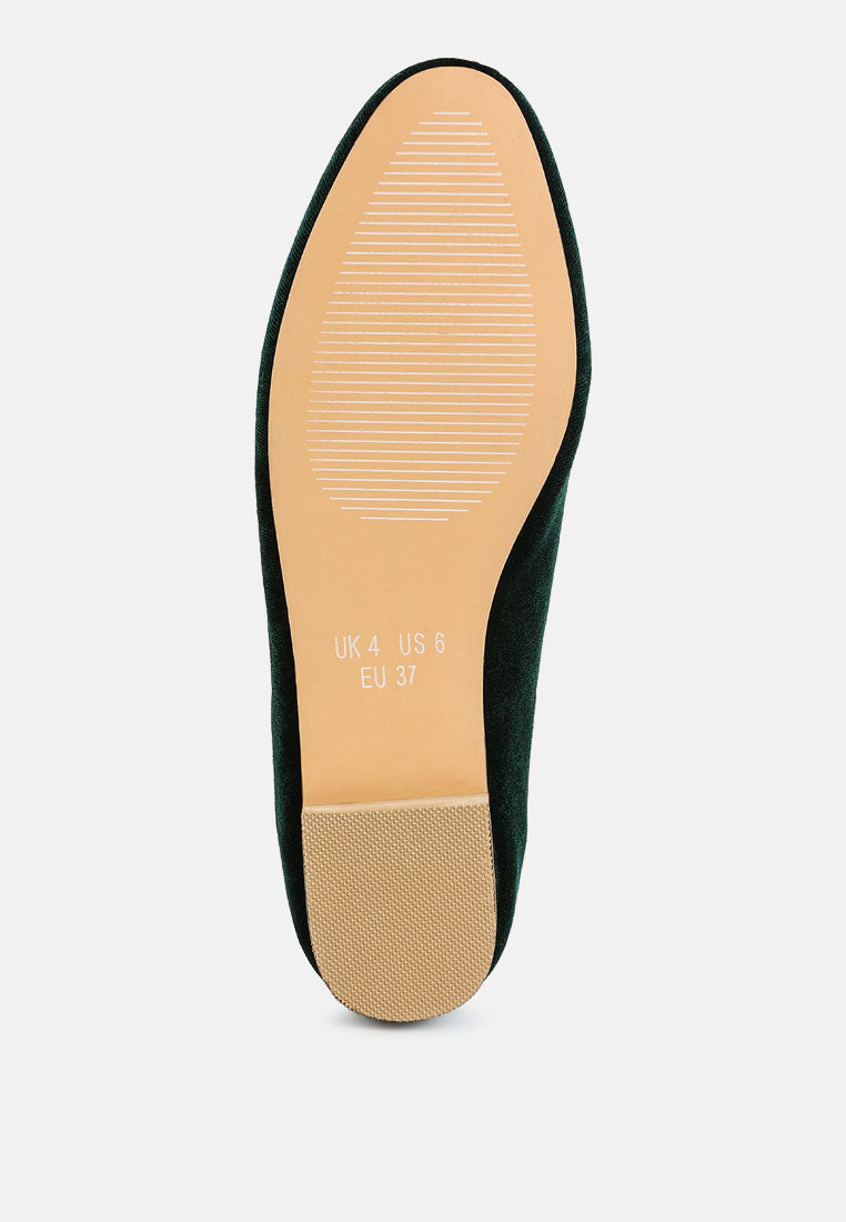 penny strap velvet loafers by mode#color_green