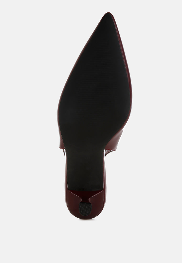 sandal slingback hak kucing dengan mode#color_red