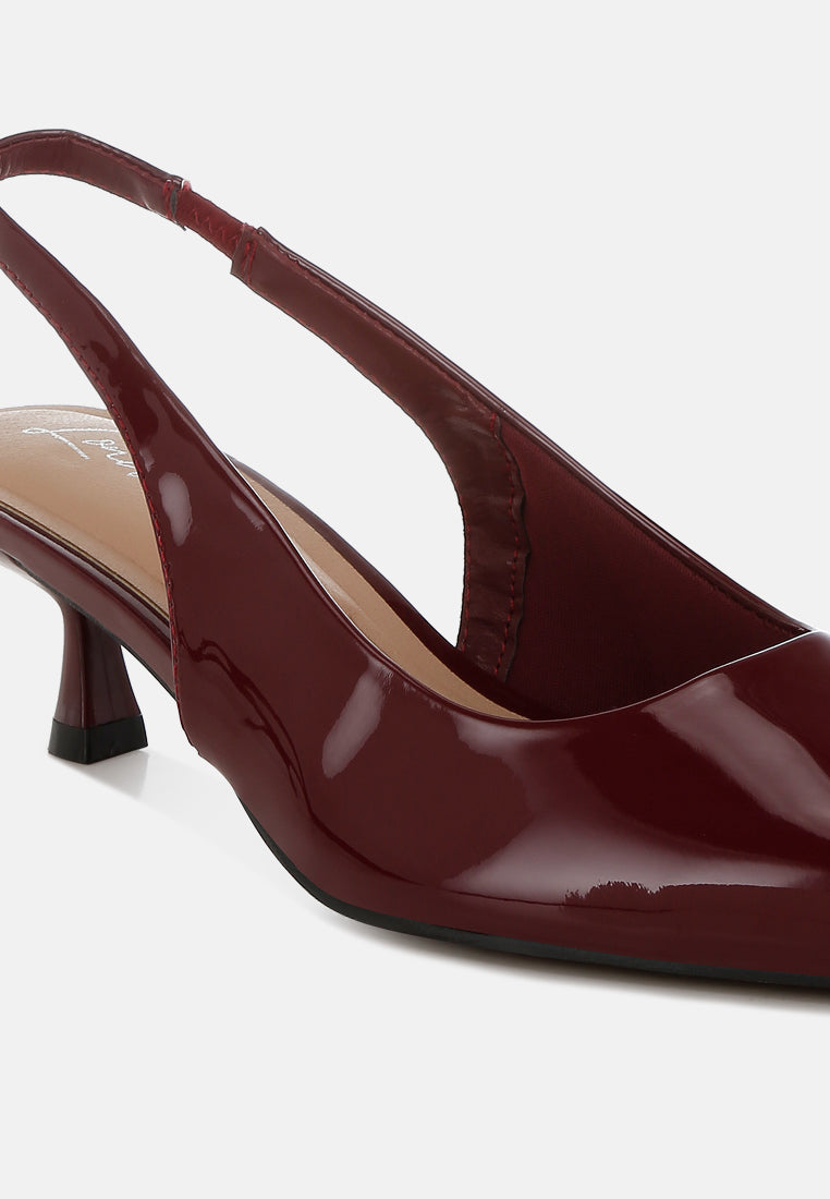 sandal slingback hak kucing dengan mode#color_red