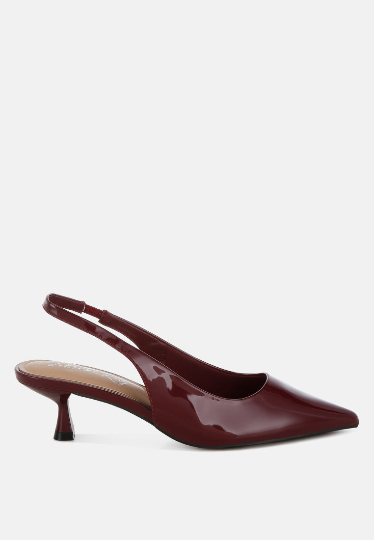 sandal slingback hak kucing dengan mode#color_red