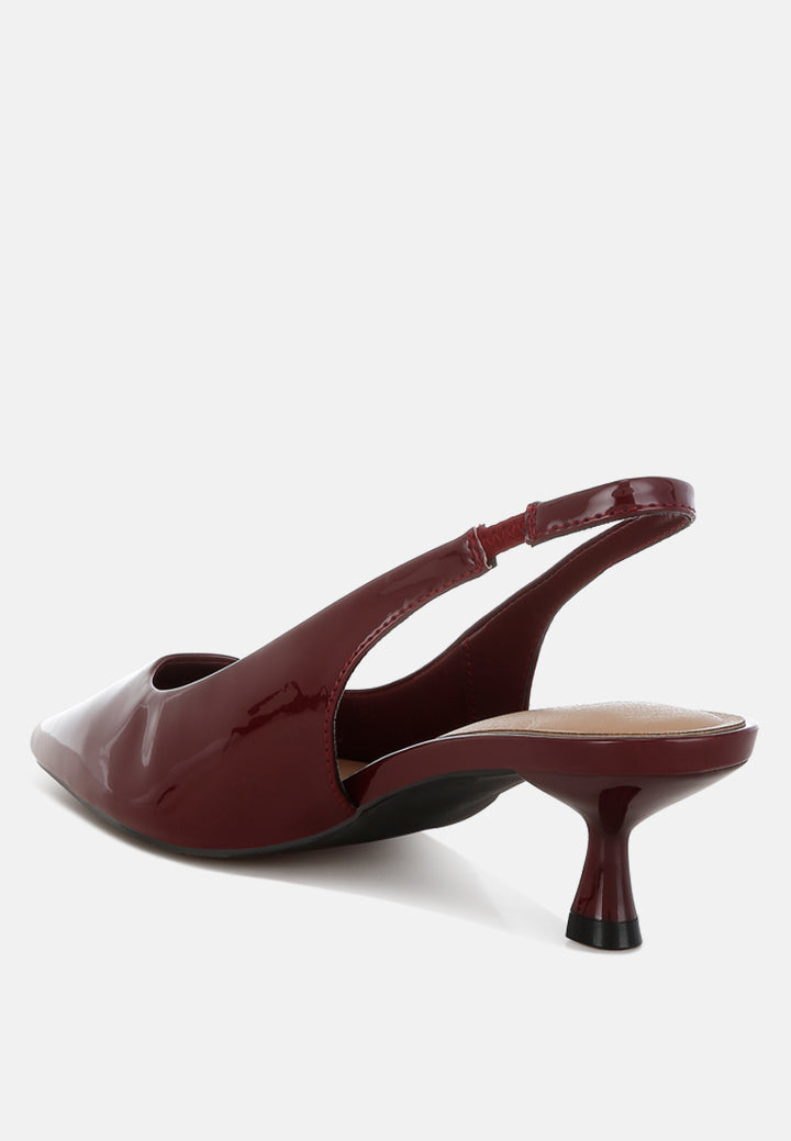 sandal slingback hak kucing dengan mode#color_red