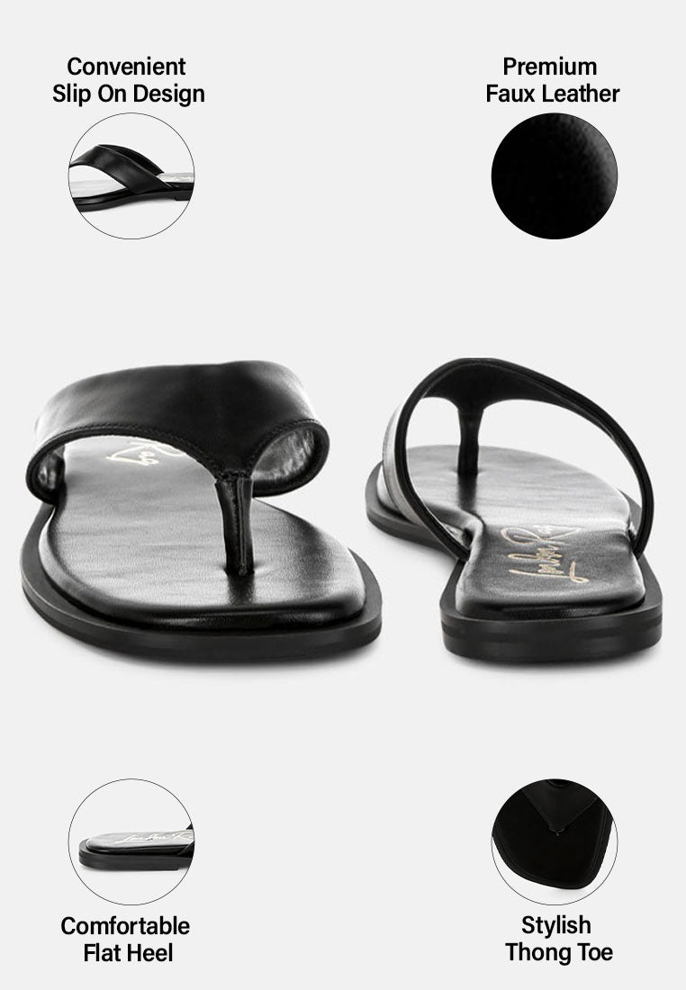 perrys toe-post thong sandals#color_black-faux-leather