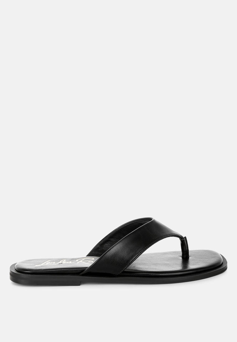 perrys toe-post thong sandals#color_black-faux-leather