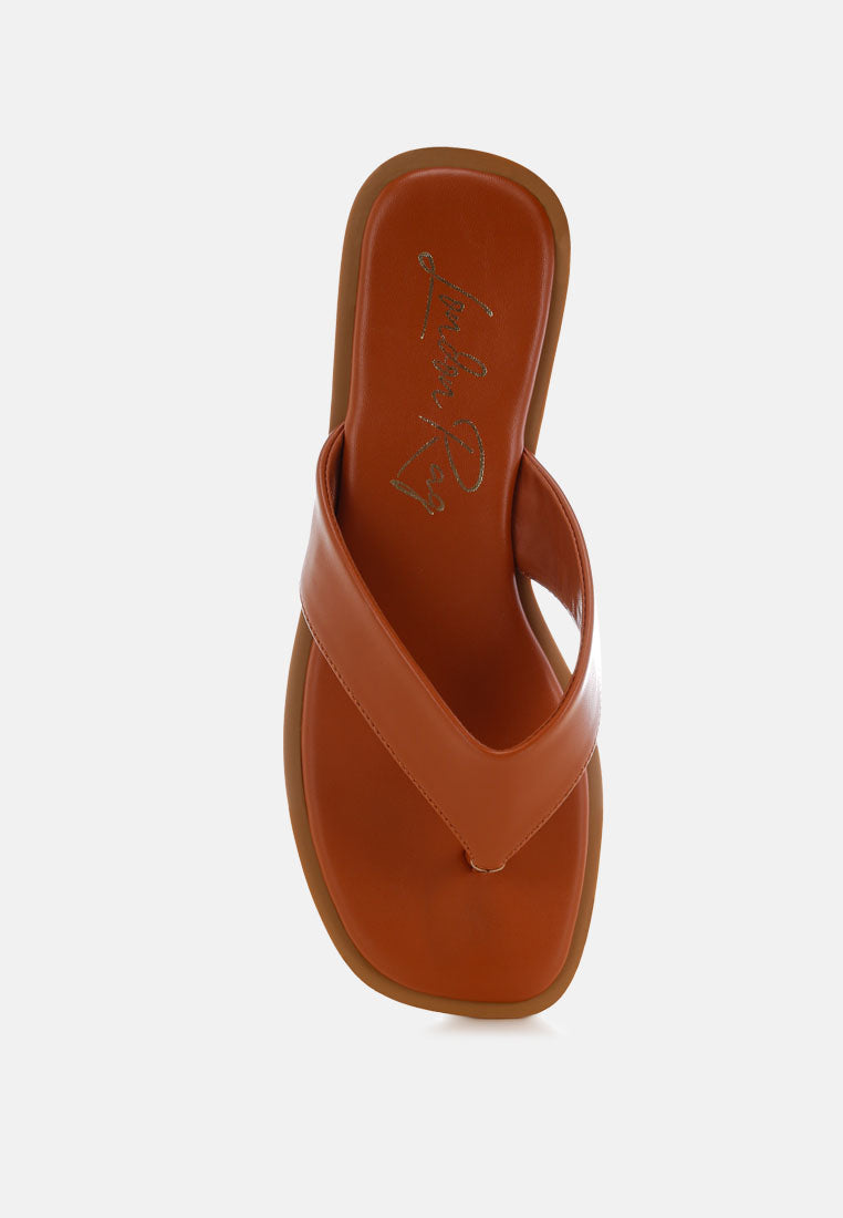 perrys toe-post thong sandals#color_tan-faux-leather