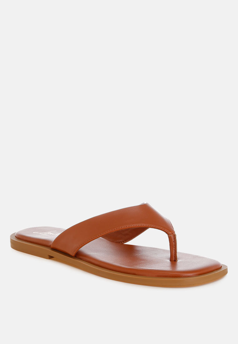 perrys toe-post thong sandals#color_tan-faux-leather