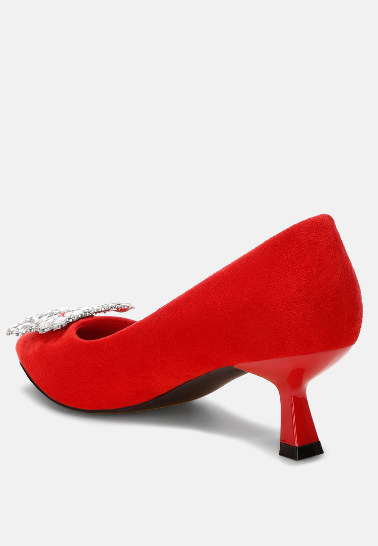 peyton brooch-embellished heel pumps#color_red-suede