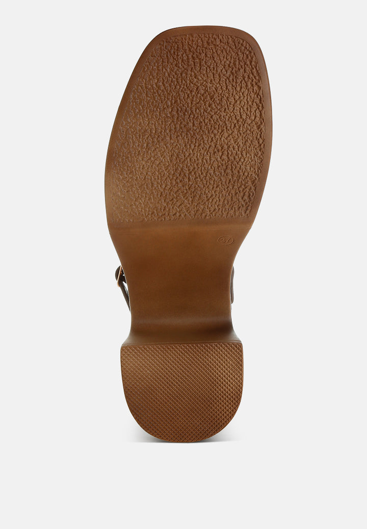 pikansa studded real suede clog sandals by mode#color_brown